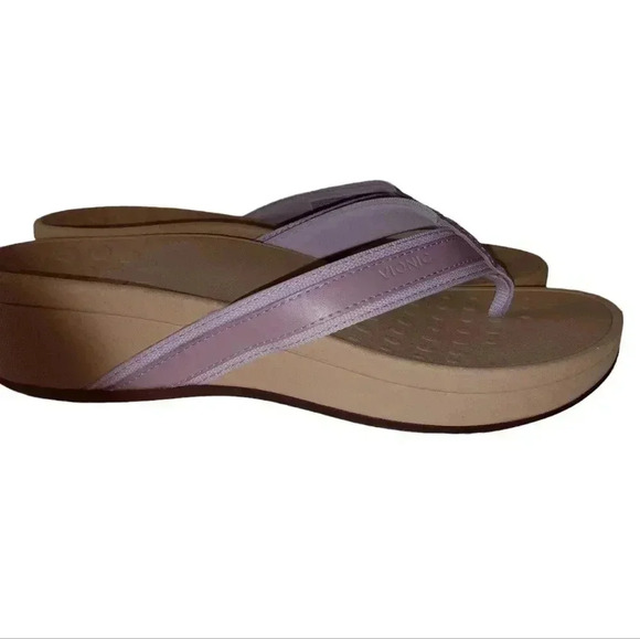Vionic Women's 380 High Tide sz 9 Purple  Beige Flip Flop Sandals - Picture 6 of 15